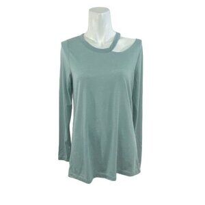 NEW Chaser Deconstructed Green Off Shoulder Tee NWT - M